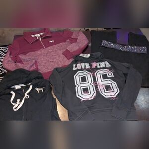 VS PINK/Aerie Y2K 2009+ Bundle Deal Women's Large Zip Up Jackets, Flare Leggings
